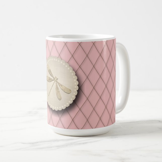Söt Guld Trollslända Kaffemugg (Framsida höger)