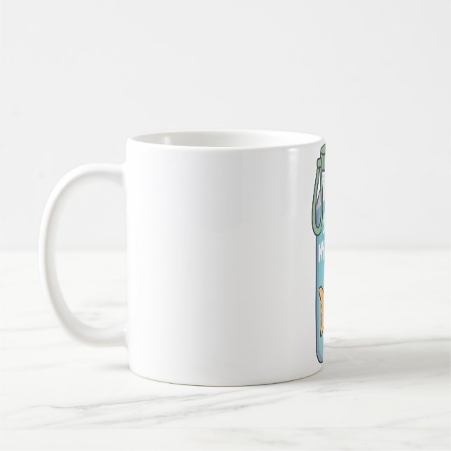 Söt guldfisk i vattenflaska Håll dig hydrerad Roli Kaffemugg (Vänster)
