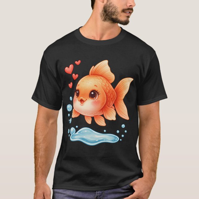 Söt Guldfisk T Shirt (Framsida)