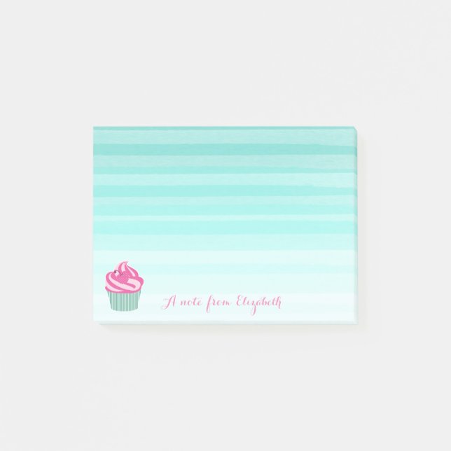 Söt Gullig Tjejig, Cupcake Post-it Block (Framsida)
