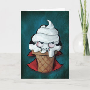 Söt gullig vampyrglass kort