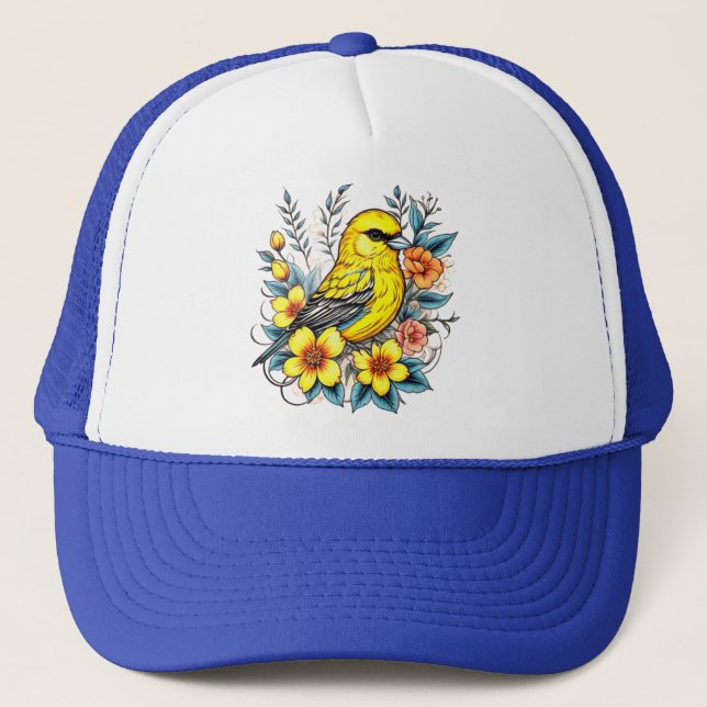 Söt Gult Bird Truckerkeps (Framsida)