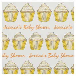 Söt Gult Cuptårta Baby Möhippa Dessert Tyg