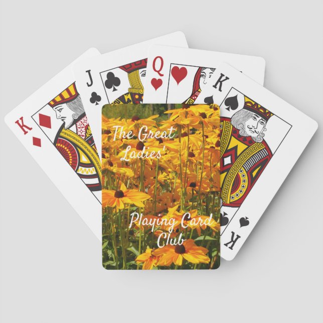 Söt Gult Flower Scene-Personlig Casinokort (Baksidan)