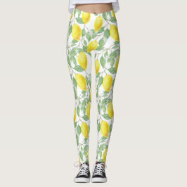 Söt Gult Lemons Leggings