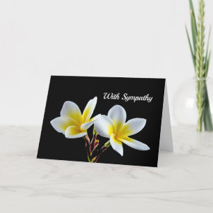 Söt Gult Plumeria Blommigt Fotosympati Kort