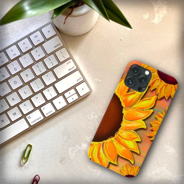 Söt Gult Solrosinspiration iphone case (Skapare uppladdad)