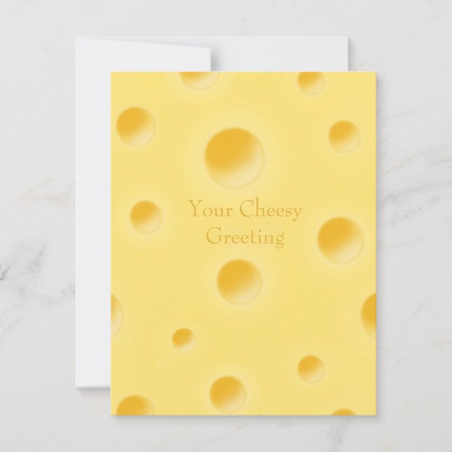 Söt Gult Swiss Cheese Personlig Cheesy Anteckningskort (Framsida)