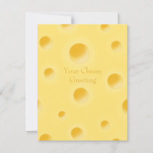 Söt Gult Swiss Cheese Personlig Cheesy Anteckningskort