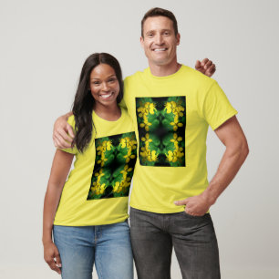 Söt Gult Wildblommor Abstrakt T Shirt