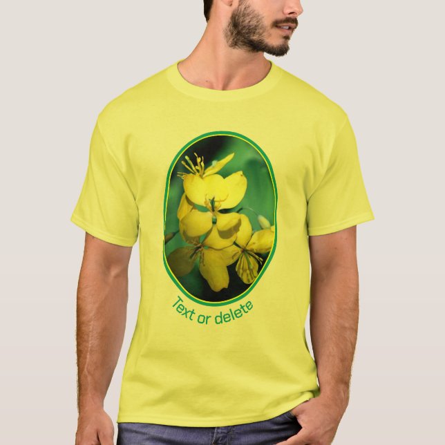 Söt Gult Wildblommor Personlig T Shirt (Framsida)