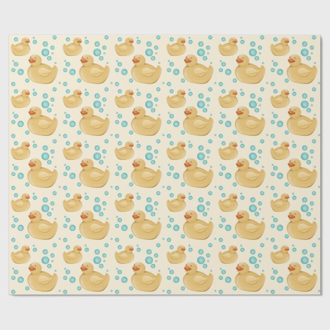 Söt gummiankpattern presentpapper för bebisar (Platt)