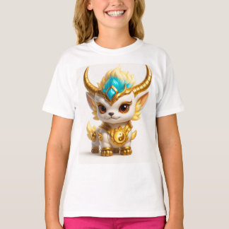Söt Gylden Vädur Fantasy T-Shirt – Behaglig Mythic