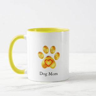 Söt gyllene tass hundmamma mugg