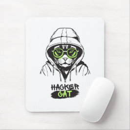 Söt Hackare Katt Illustration – Cybersäkerhetspres Musmatta