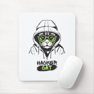 Söt Hackare Katt Illustration – Cybersäkerhetspres Musmatta