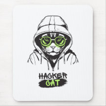 Söt Hackare Katt Illustration – Cybersäkerhetspres