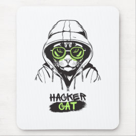 Söt Hackare Katt Illustration – Cybersäkerhetspres Musmatta