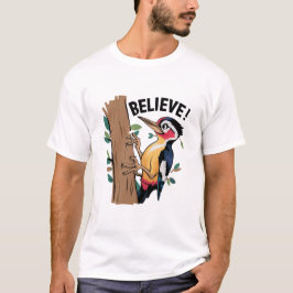 Söt Hackspett Fågelskådare Natur T Shirt