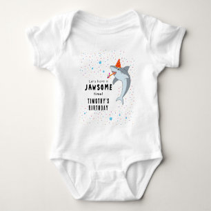 Söt haj i havet barnkalas t shirt