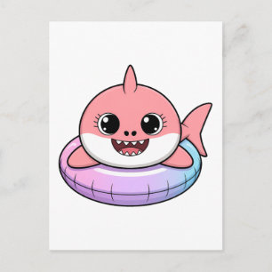 Söt hajbaby med flotte Barn Vykort