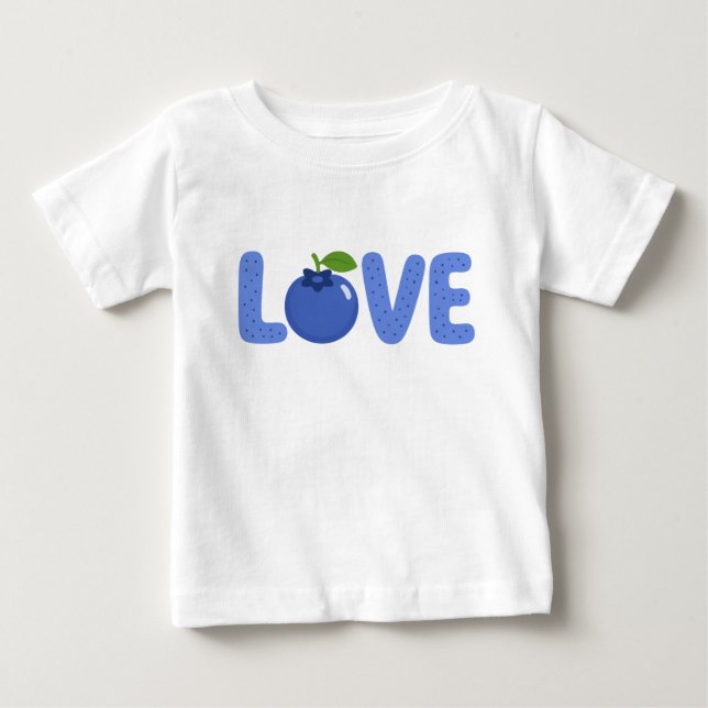 Söt hallon-LOVE barn t-shirt (Framsida)