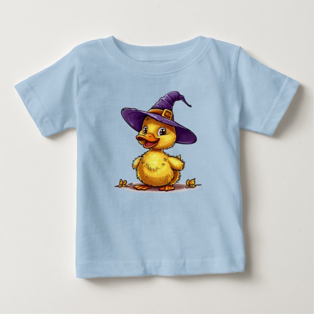 🎃🦆 Söt Halloween-ankunge Babypresent ✨ T Shirt (Framsida)