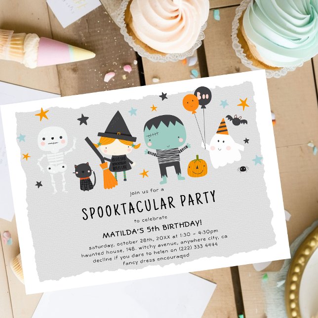 Söt Halloween barnkalas Inbjudningar (Skapare uppladdad)