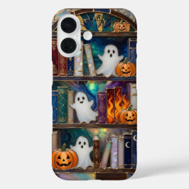 Söt Halloween-bokhylla Mobilskal Ghost Pumpa