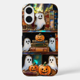 Söt Halloween Bokhylla Mobilskal Pumpa Spöke