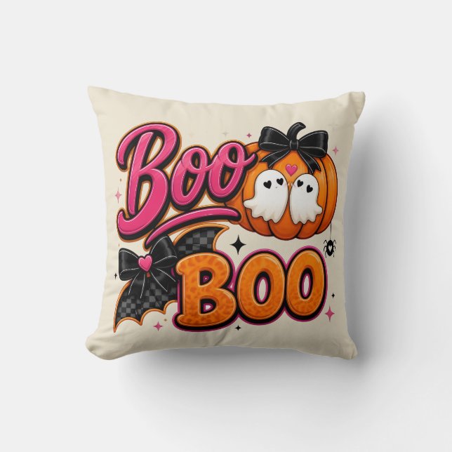 Söt Halloween Boo Boo  Kudde (Framsida)