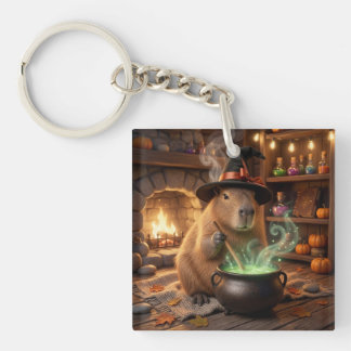 Söt Halloween Capybara Rökig Potion Nyckelring