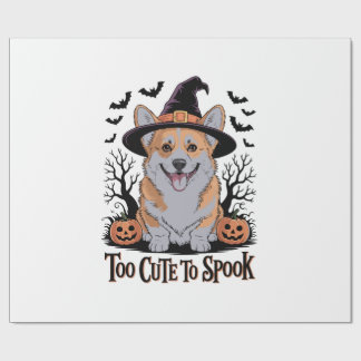 Söt Halloween-Corgi i häxhatt Presentpapper
