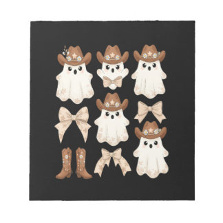 Söt Halloween Cowboy Spöke Anteckningsblock