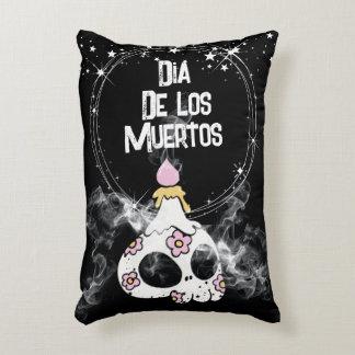 Söt Halloween Dia de Los Muertos Skalle Kudd Prydnadskudde