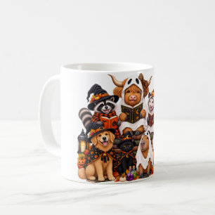 Söt Halloween-djur Bokklubb – Högländsk Ko Kaffemugg