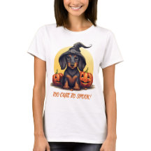 Söt Halloween-doxa häxa t-shirt – spöklik!