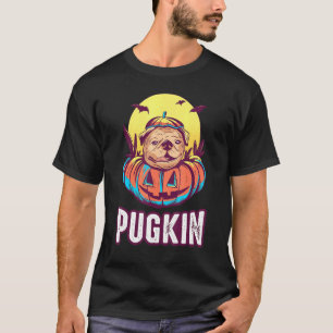 Söt Halloween-dräkt för Pug-hund Pumkin T Shirt