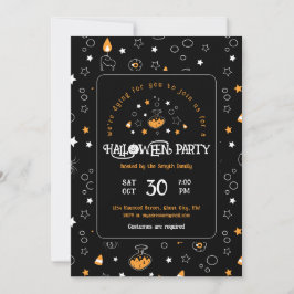 söt halloween fest inbjudningar