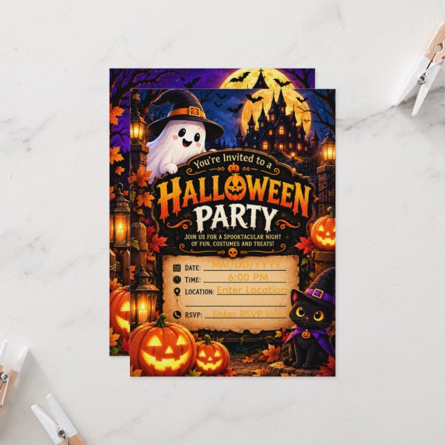 Söt Halloween-festinklination Mall | Skräckinjagan (Fram/Back In Situ)
