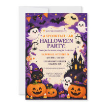 Söt Halloween-festinvitation