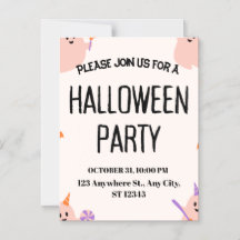 Söt Halloween-festinvitation