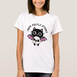 Söt Halloween-fladdermus-katt - Purr-fekt kuslig p T Shirt