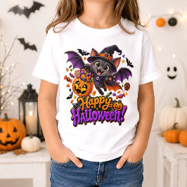 Söt Halloween fladdermus pumpa godis bus eller bes T Shirt