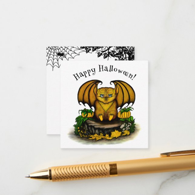 Söt Halloween-fladdermus Tilläggskort (Fram/Back In Situ)