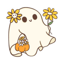 Söt Halloween flickig spöke