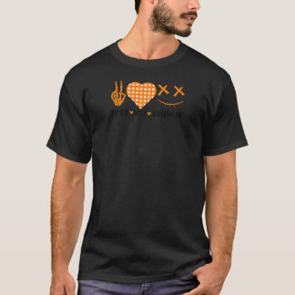 Söt Halloween Fred kärlek och Gnome Höst Flickor K T Shirt