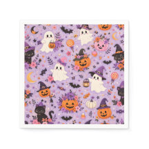 Söt Halloween fyrkantig servett