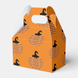 Söt Halloween geometriska ränder Pumpa Presentaskar