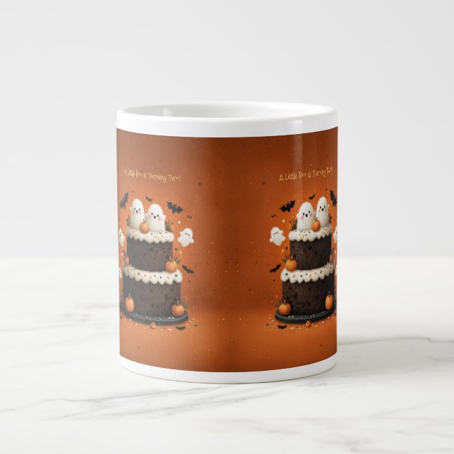Söt Halloween-ghost, en liten bu  Jumbo Mugg (Framsidan)